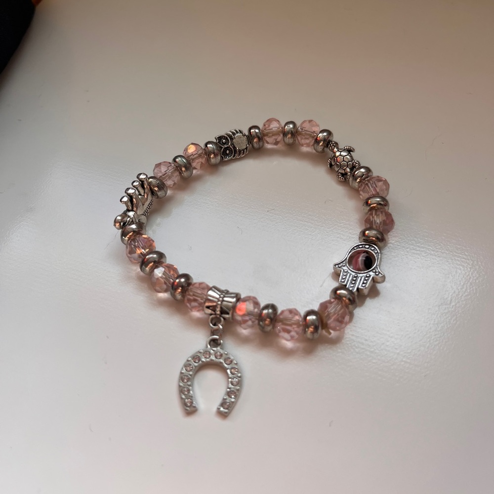 Pink Evil Eye Bracelet